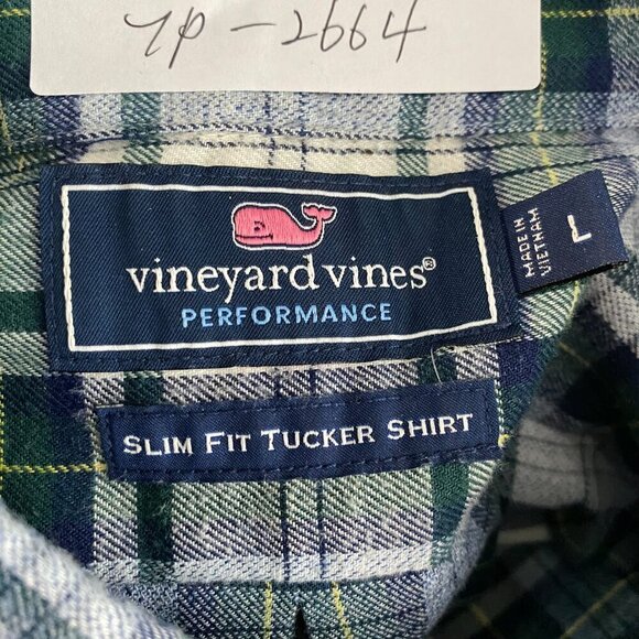 Vineyard Vines Slim Fit Tucker Shirt Mens Large Plaid Long Sleeve TP-2664‎ - Picture 6 of 8